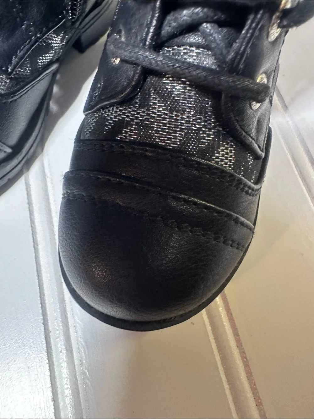 Michael Kors NEW black combat boots toddler girls 5